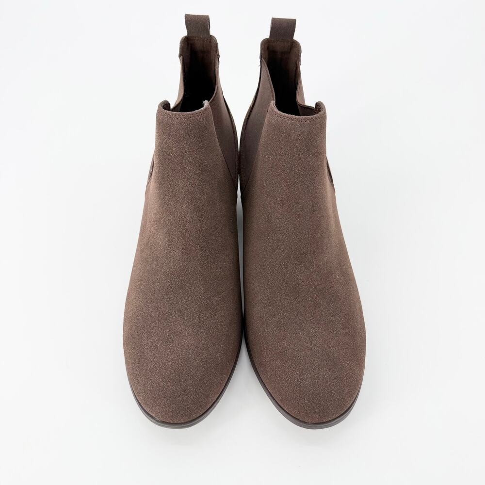 Xappeal Brown Faux Suede Chelsea Ankle Boots Women’s Size 9.5 Low Heel